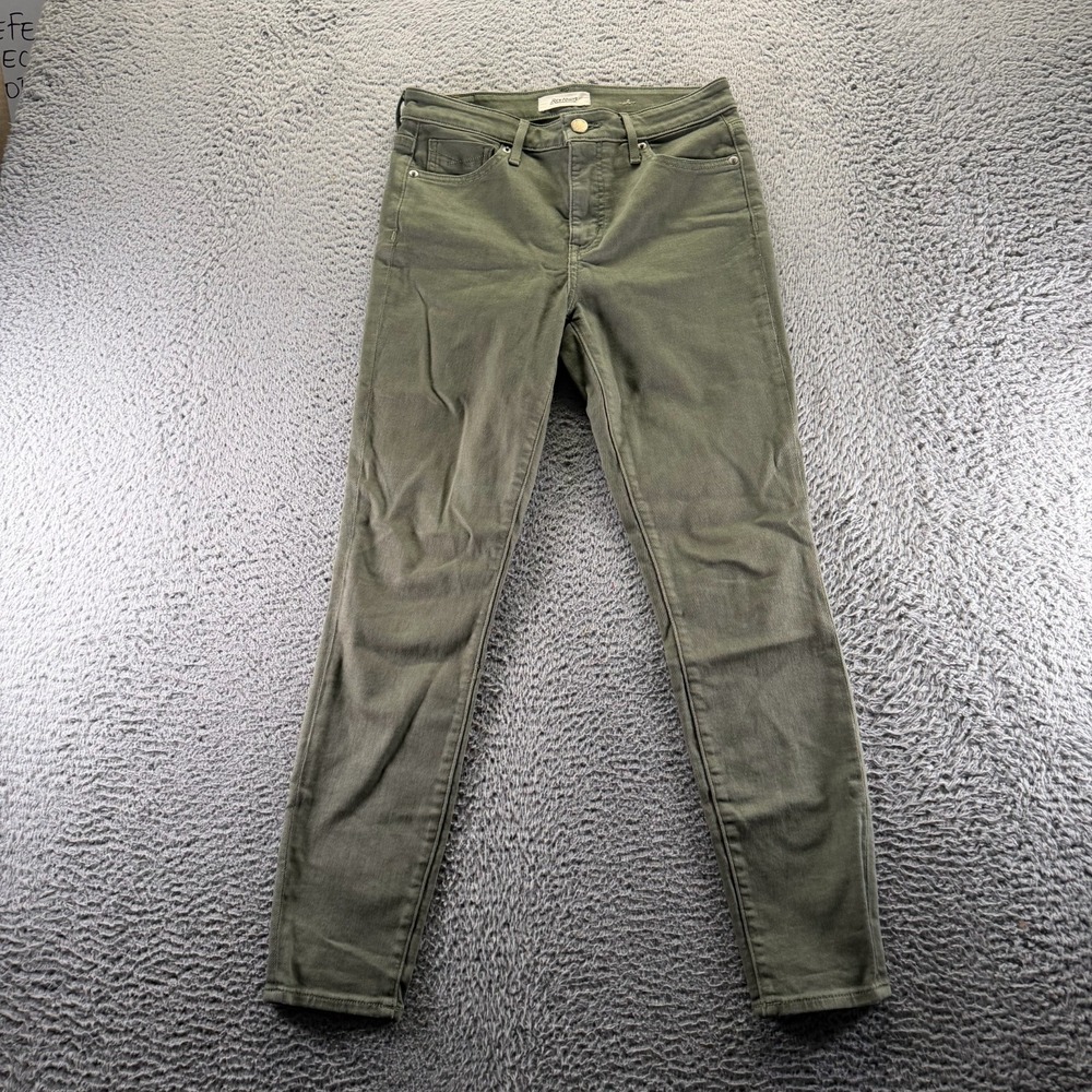 Revtown Decade Jeans Mens 28x29 Green Cotton Denim Ankle Skinny Leg Workwear